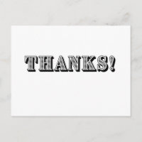 Carte postale Merci monochromatique