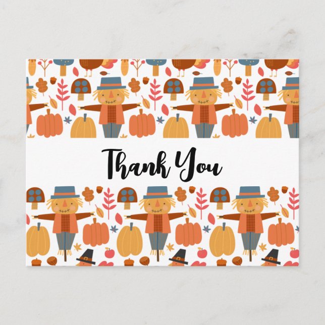 Carte Postale Merci Motif de Thanksgiving (Devant)