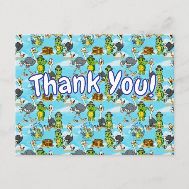 Carte postale Merci Nae et Lulu Adventures (Devant)