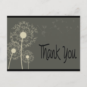 Carte postale Merci noir et gris