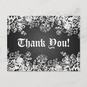 Carte Postale Merci Note Cuisine Victorienne Noir
