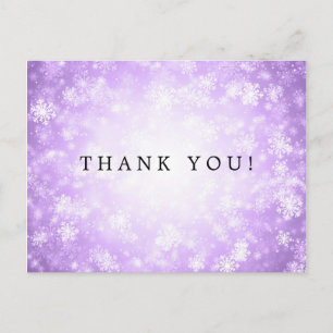Carte Postale Merci Note Purple Winter Wonderland