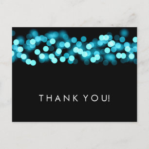 Carte Postale Merci Note Turquoise Hollywood Glam