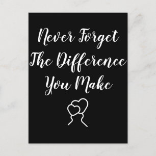 Carte Postale Merci - N'Oubliez Jamais La Différence Que Vous Fa