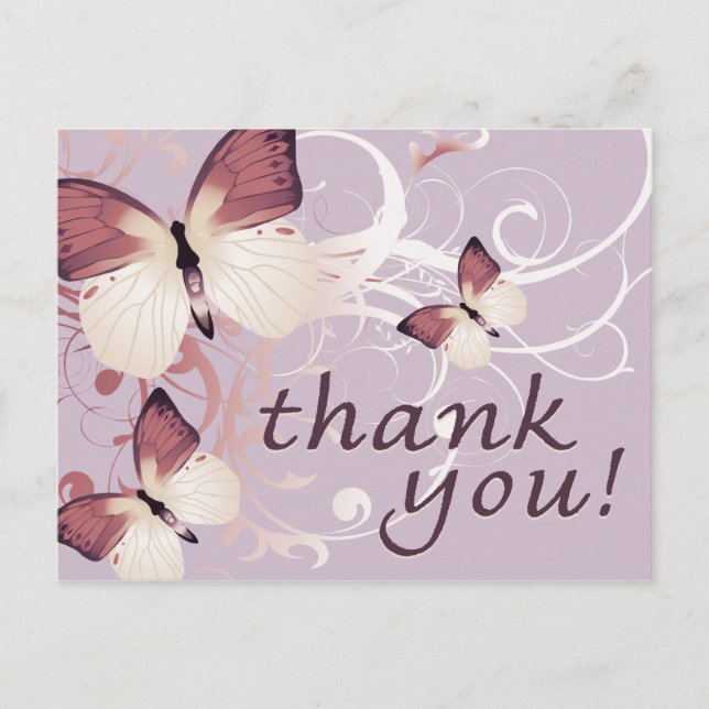 Carte Postale merci : papillons : (Devant)