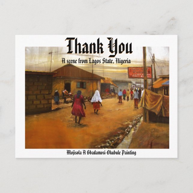 Carte Postale MERCI par Mojisola A Gbadamosi-Okubule (Devant)