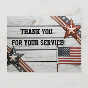 Carte Postale Merci patriotique pour votre service