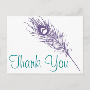 Carte Postale Merci Peacock