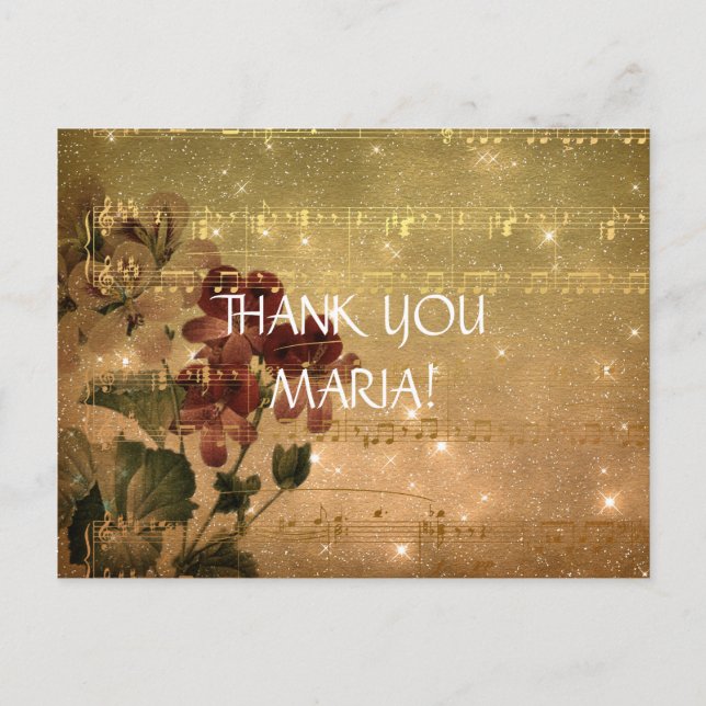 Carte postale Merci personnalisée (Devant)