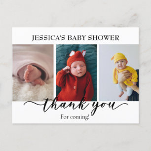 Carte Postale Merci photo Baby shower minimaliste