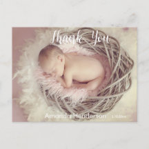Carte postale Merci photo bébé