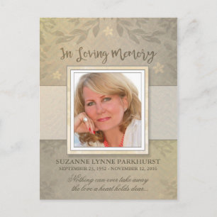 Carte postale Merci photo beige floral