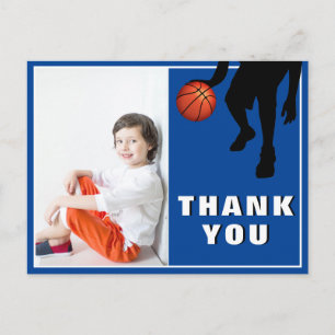 Carte Postale Merci photo d'anniversaire de basket-ball moderne