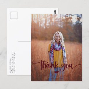 Carte postale Merci photo de diplôme