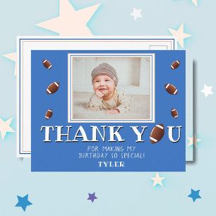 Carte Postale Merci photo de l'anniversaire du football américai