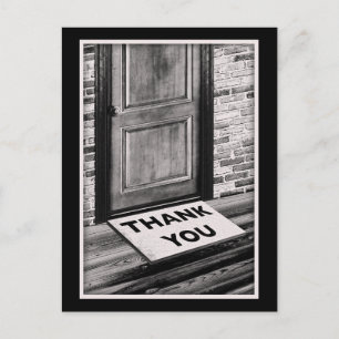 Carte Postale merci photo de tapis de porte