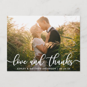Carte Postale Merci photo mariage   Amour et Merci