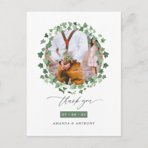 Carte Postale Merci photo Mariage de la forêt d'aquarelle