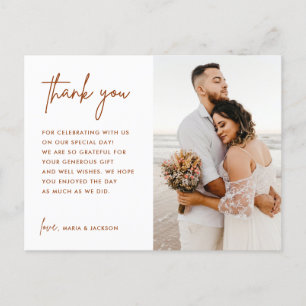 Carte postale Merci photo Mariage de rouille Terre