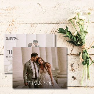 Carte Postale Merci photo Mariage minimaliste