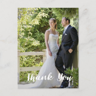 Carte Postale Merci photo Mariage tendance verticale