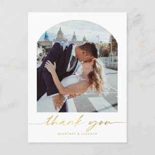 Carte Postale Merci photo minimaliste Mariage Arch