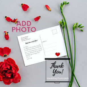 Carte Postale Merci photo Modèle Mariage