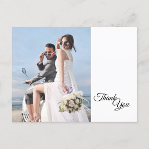 Carte Postale Merci photo simple de cadre de calligraphie noire