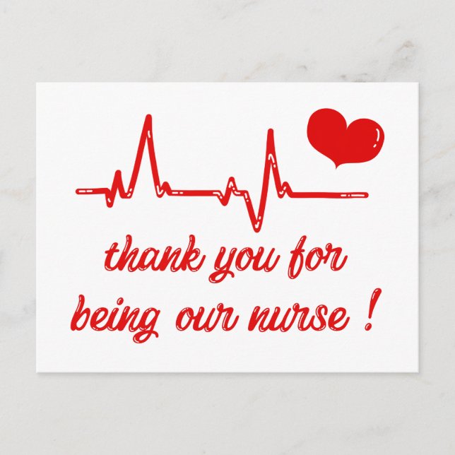 Carte Postale Merci pour être notre infirmière _ Merci Médicale (Devant)