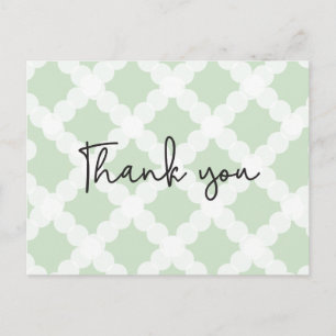 Carte Postale Merci pour la baby shower thème simple vert