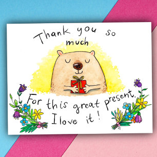 Carte Postale Merci pour la carte-cadeau de Nicole Janes