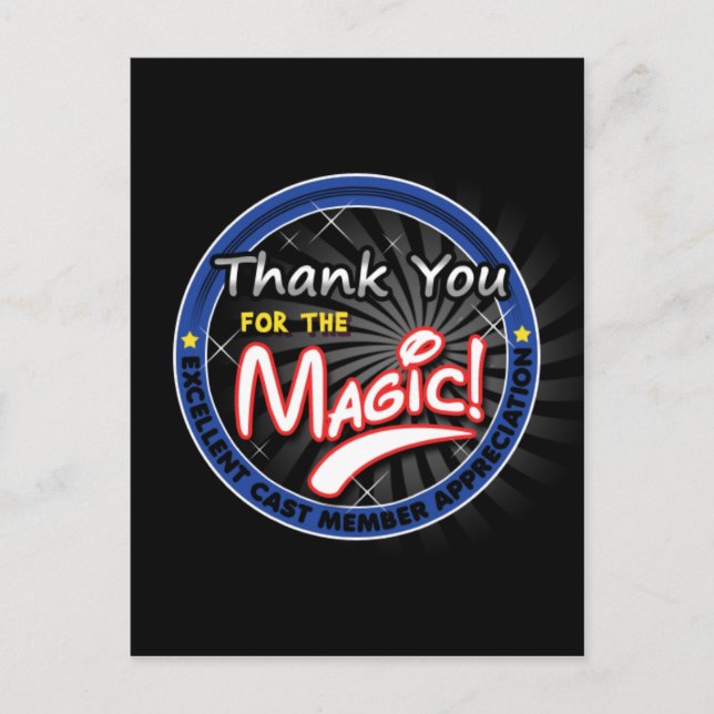 Carte Postale Merci pour la magie - Appréciation des membres de  (Devant)