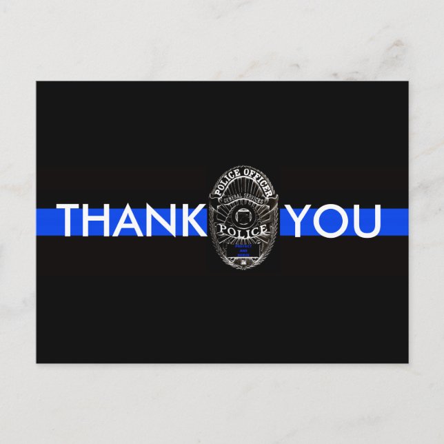 CARTE POSTALE MERCI POUR LA POLICE (Devant)