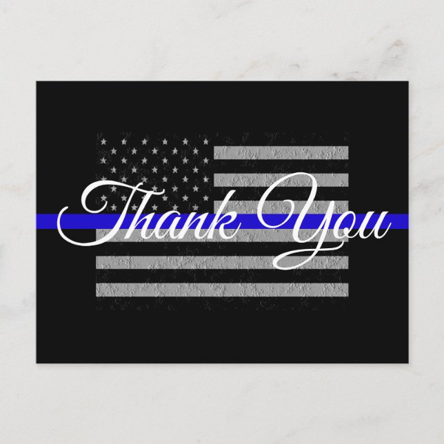CARTE POSTALE MERCI POUR LA POLICE (Devant)