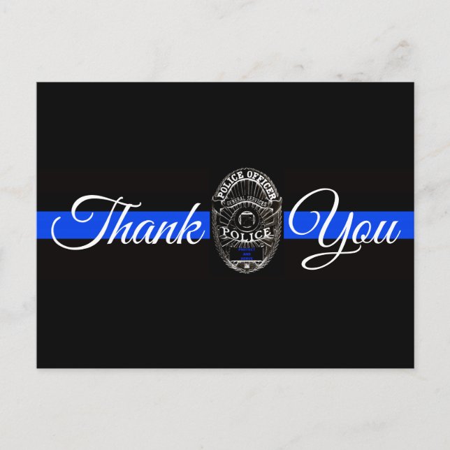 CARTE POSTALE MERCI POUR LA POLICE (Devant)