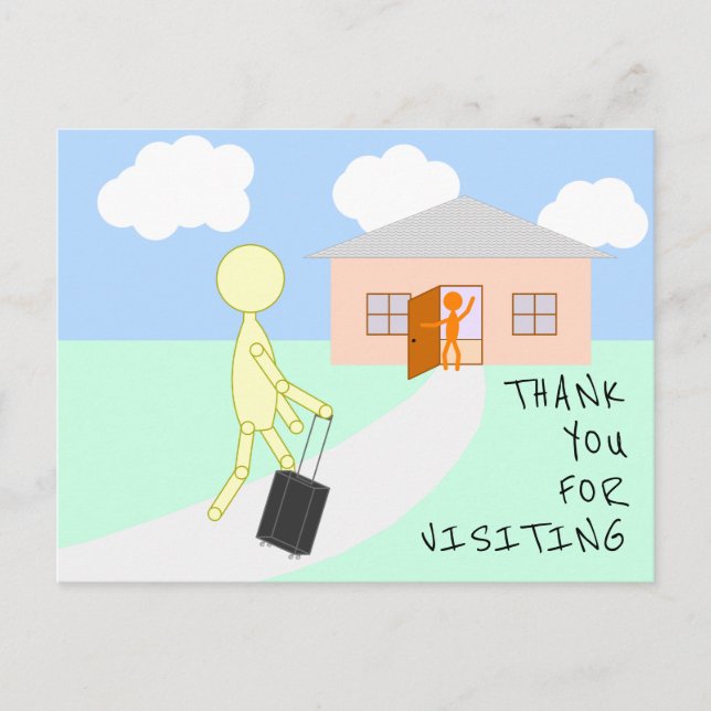 Carte Postale Merci pour la visite - Notes (Devant)