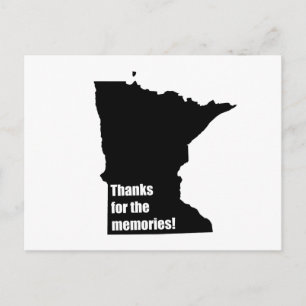 Carte Postale Merci pour les souvenirs du Minnesota