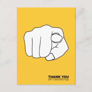 Carte Postale merci pour l'illustration manuelle du bénévolat