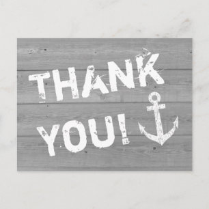 Carte postale Merci pour mariage nautique