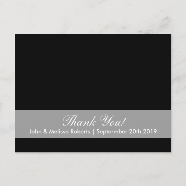 Carte postale Merci pour photo mariage (Devant)