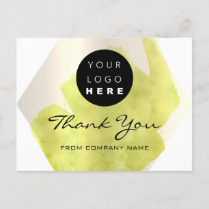 Carte Postale Merci Pour Votre Achat Logo Vert Moderne