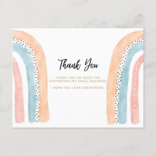 Carte Postale Merci pour votre commande Paquet Insérer