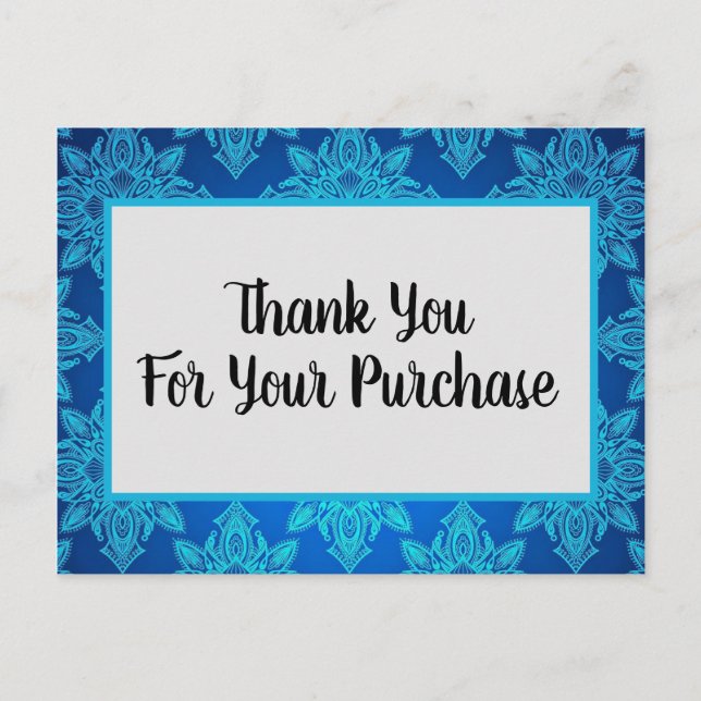 Carte Postale Merci pour votre entreprise d'achat (Devant)