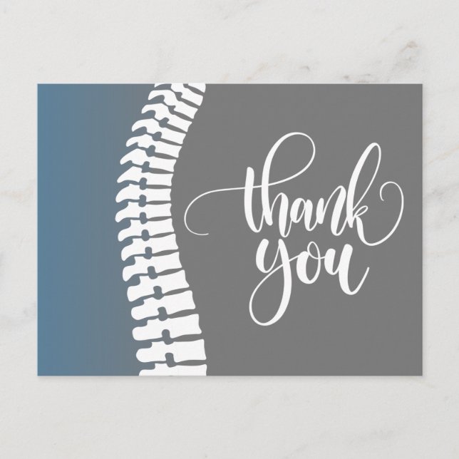 Carte Postale Merci Pour Votre Référence 2 Chiropratique (Devant)