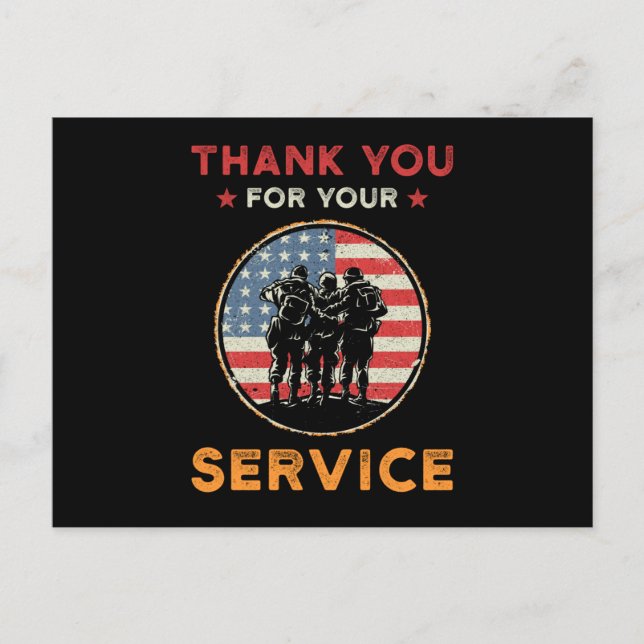 Carte Postale Merci pour votre service (Devant)