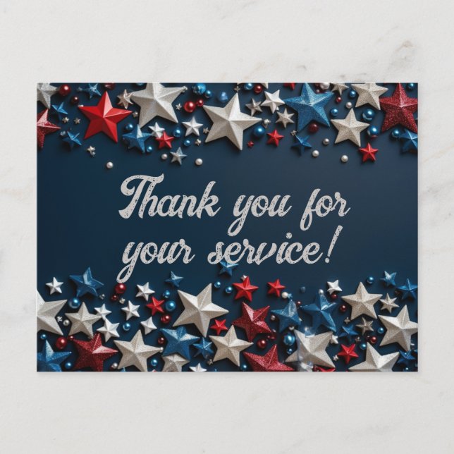 Carte Postale Merci pour votre service (Devant)