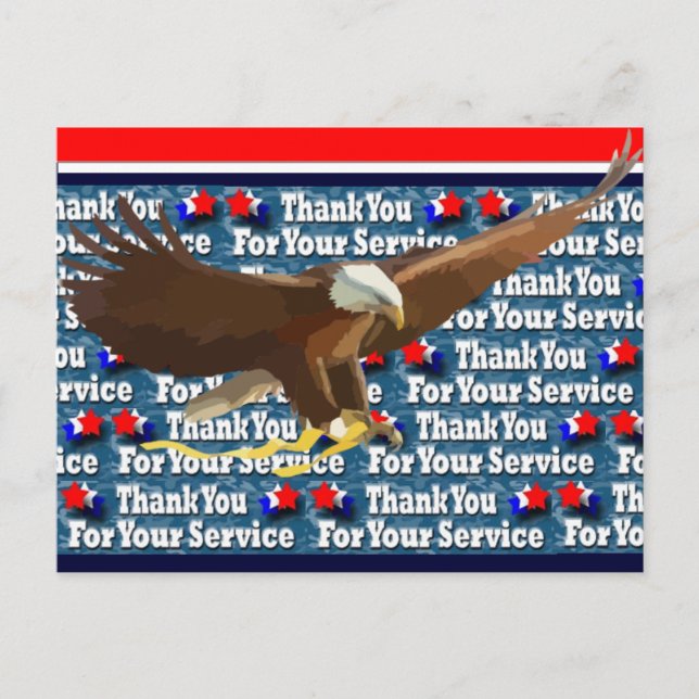 Carte Postale Merci pour votre service (Devant)