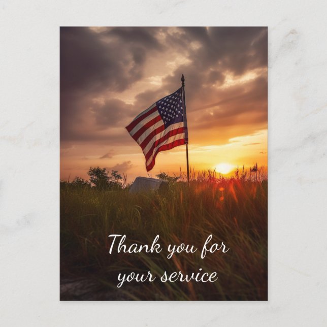 Carte Postale Merci pour votre service (Devant)