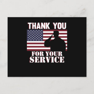 Carte Postale Merci pour votre service Bonne fête des vétérans