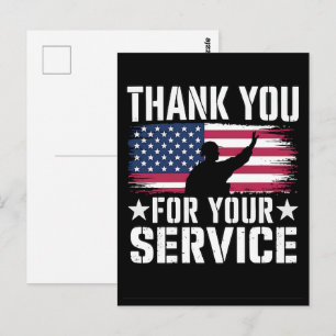 Carte Postale Merci pour votre service : Jour des vétérans 2025